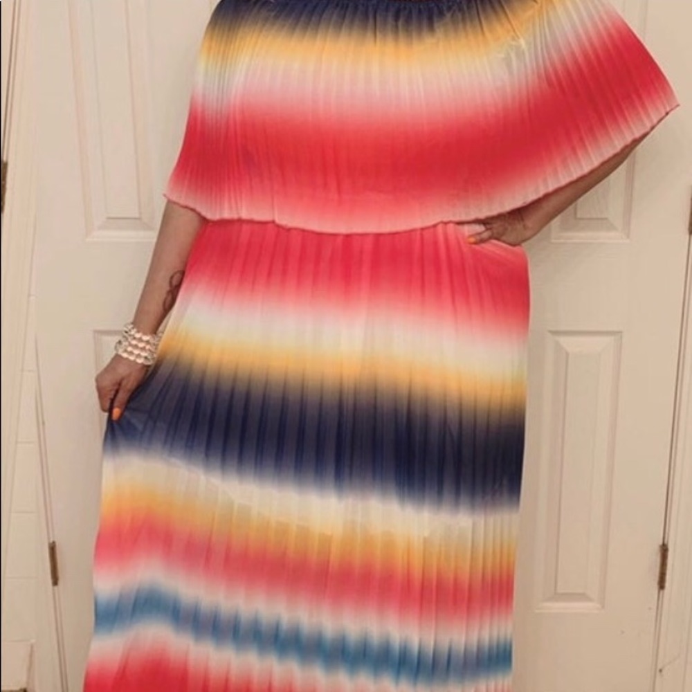 Multicolored maxi dress (2)